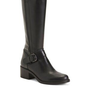 Emanuele Crasto Made In Italy Leather High Shaft Boots with Buckle *CUTE!